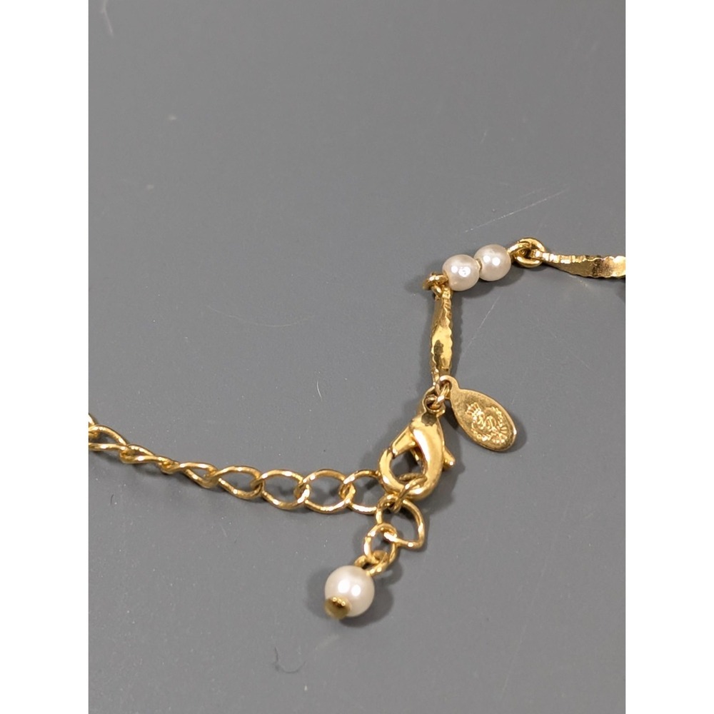 Premier Designs Little Jazz Gold Tone Twist Bar Black White Necklace 20" View 6